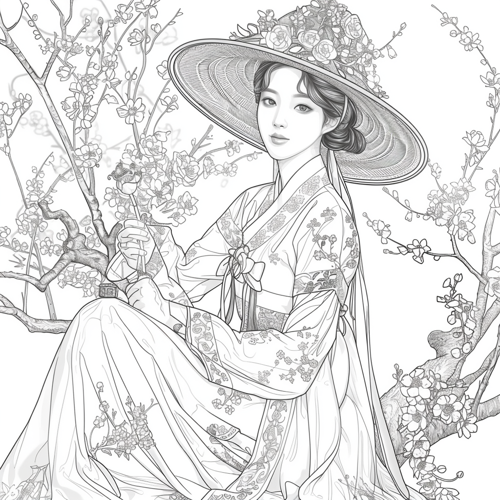 The Blossom Maiden in Springtime Grace