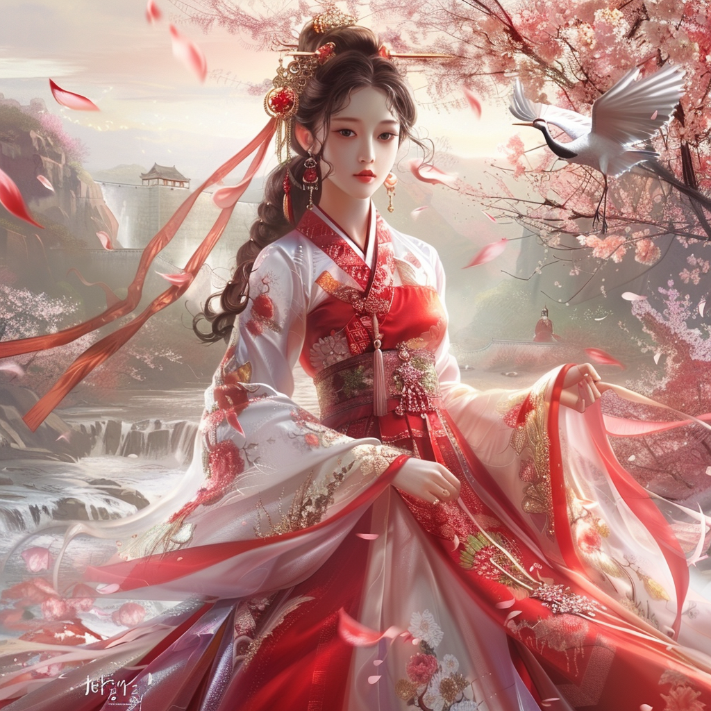 The Crimson Princess of Blossoming Spring