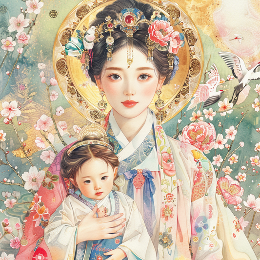 Eternal Grace: Mother and Child in Royal Hanbok