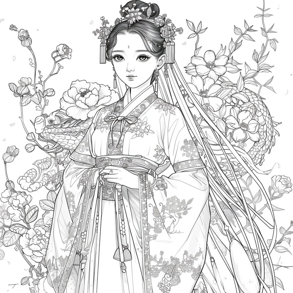 Floral hanbok