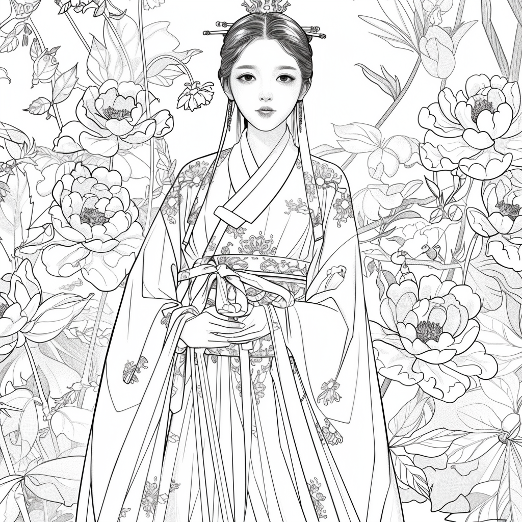 Floral hanbok