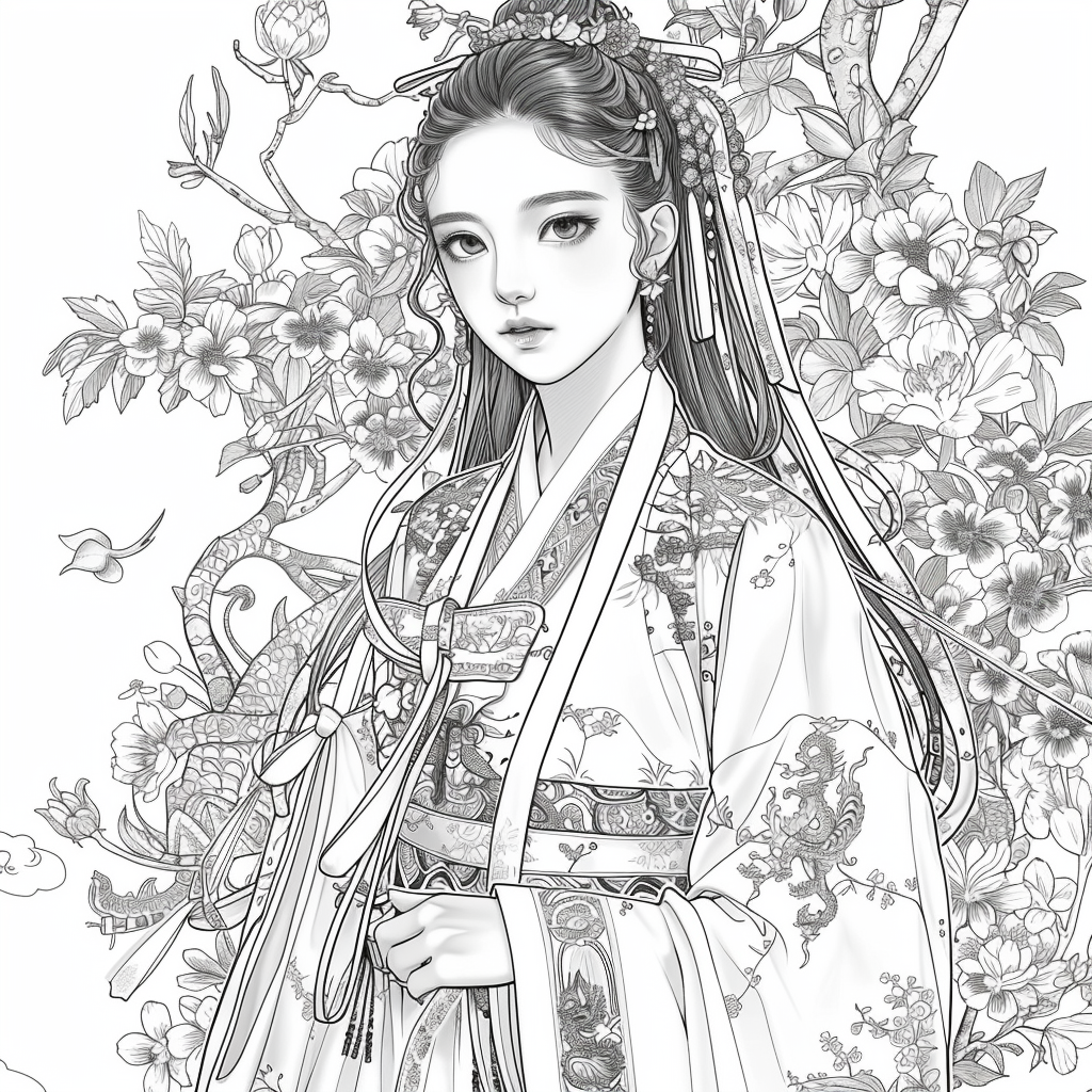 Harmony of eleganceGolden Dawn Princess of Blossoms