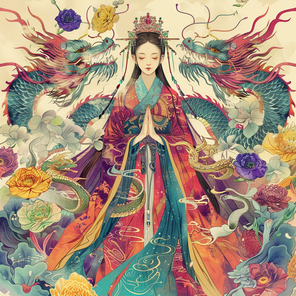 Divine Harmony: The Dragon-Guarded Empress