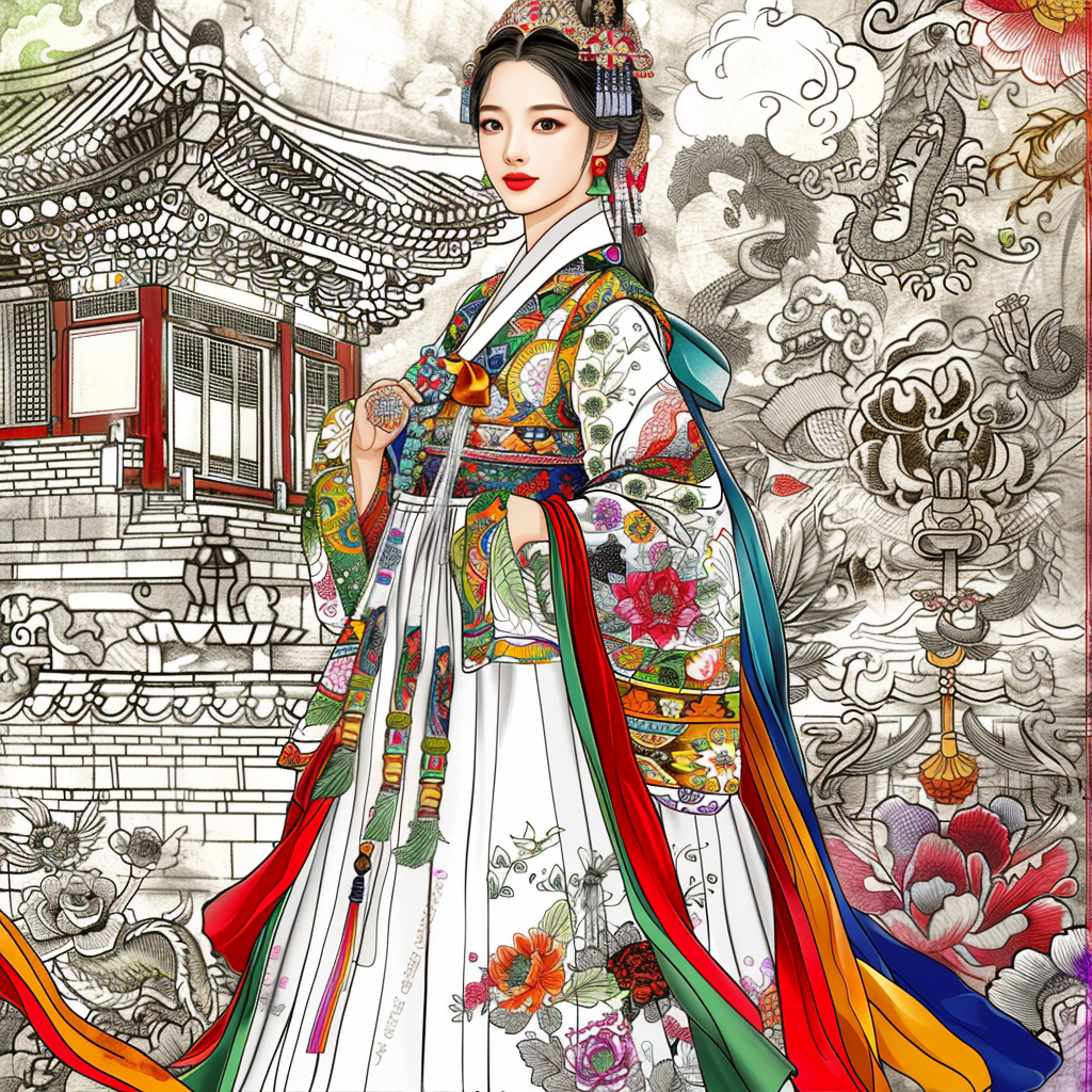 Majestic Elegance of a Korean Royal Lady