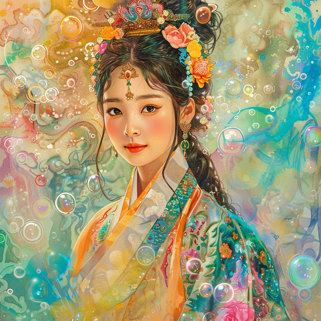 Harmony of eleganceGolden Dawn Princess of Blossoms