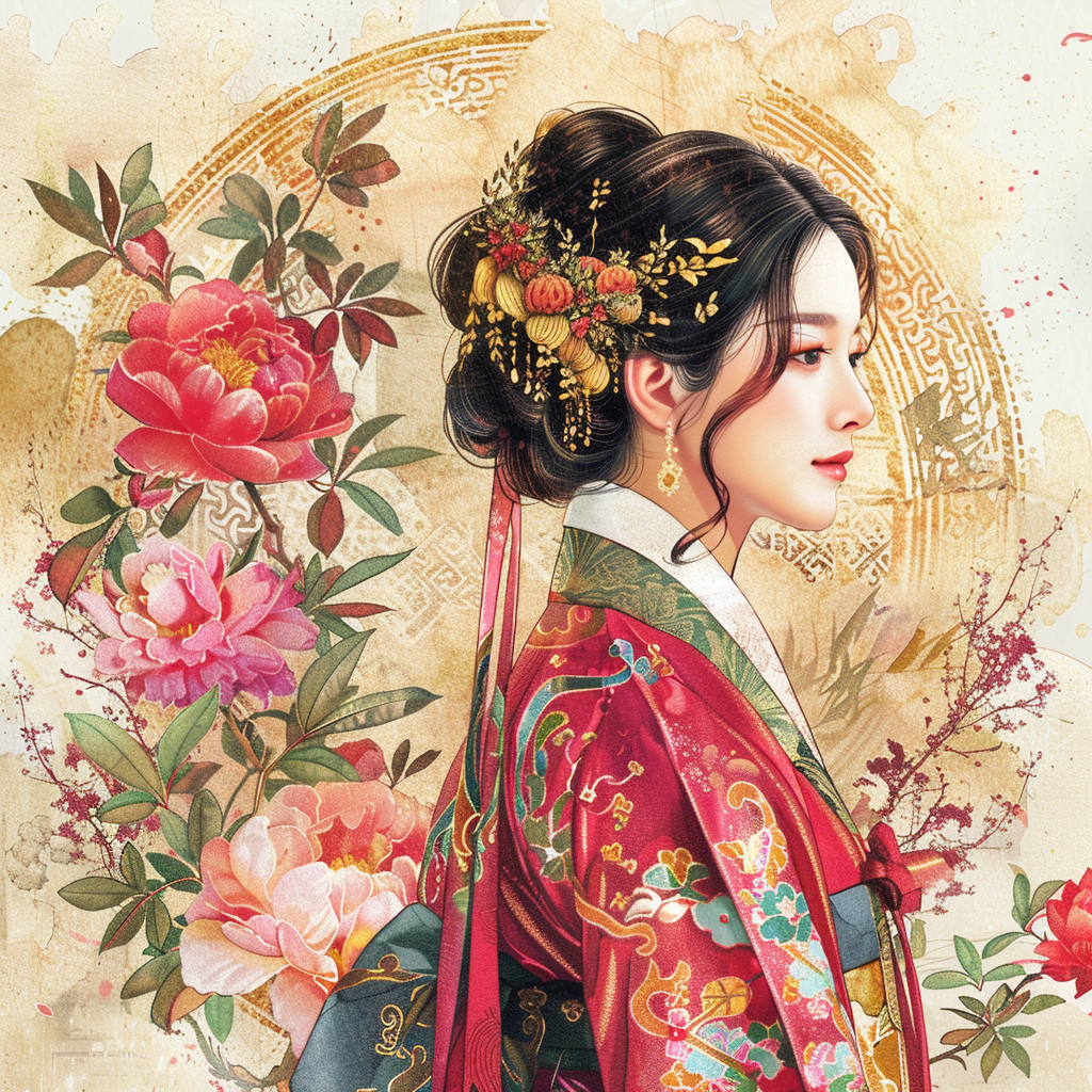 The Crimson Elegance of the Lotus Empress