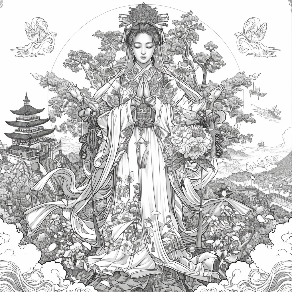 Sanctuary of Blossoms – The Sacred Mother and Child