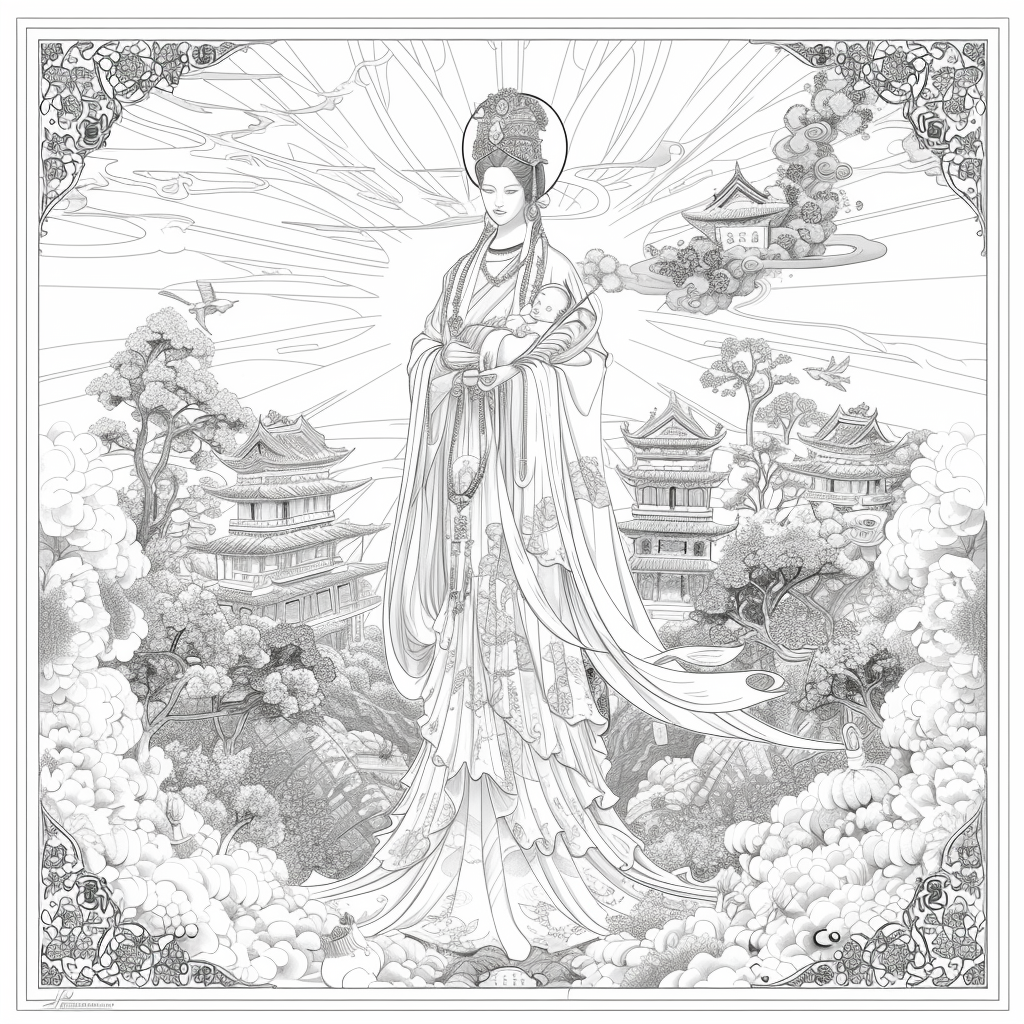 Sanctuary of Blossoms – The Sacred Mother and Child