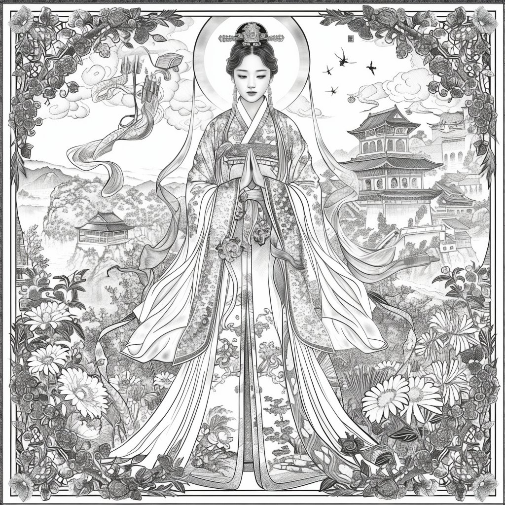 Sanctuary of Blossoms – The Sacred Mother and Child