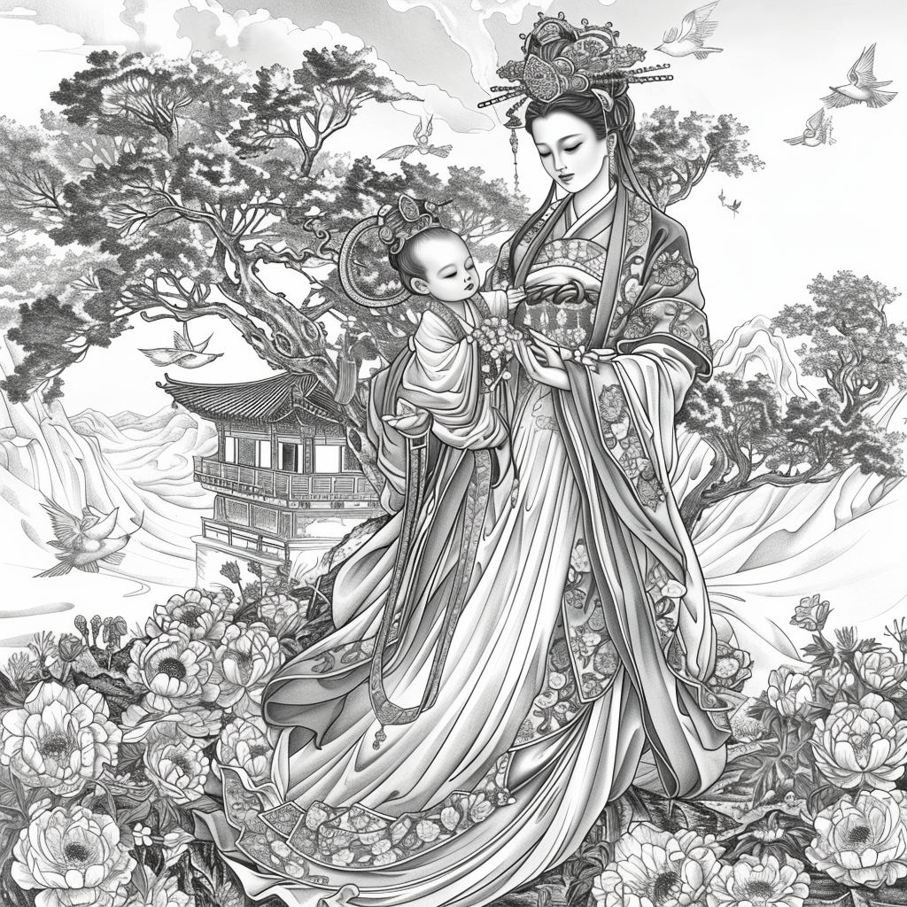 Moonlit Embrace: The Eternal Bond of Mother and Child