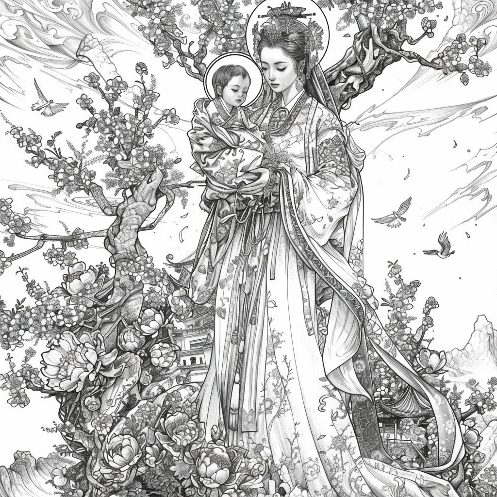 Whispering Blossoms – The Prayer Beneath Ancient Pines