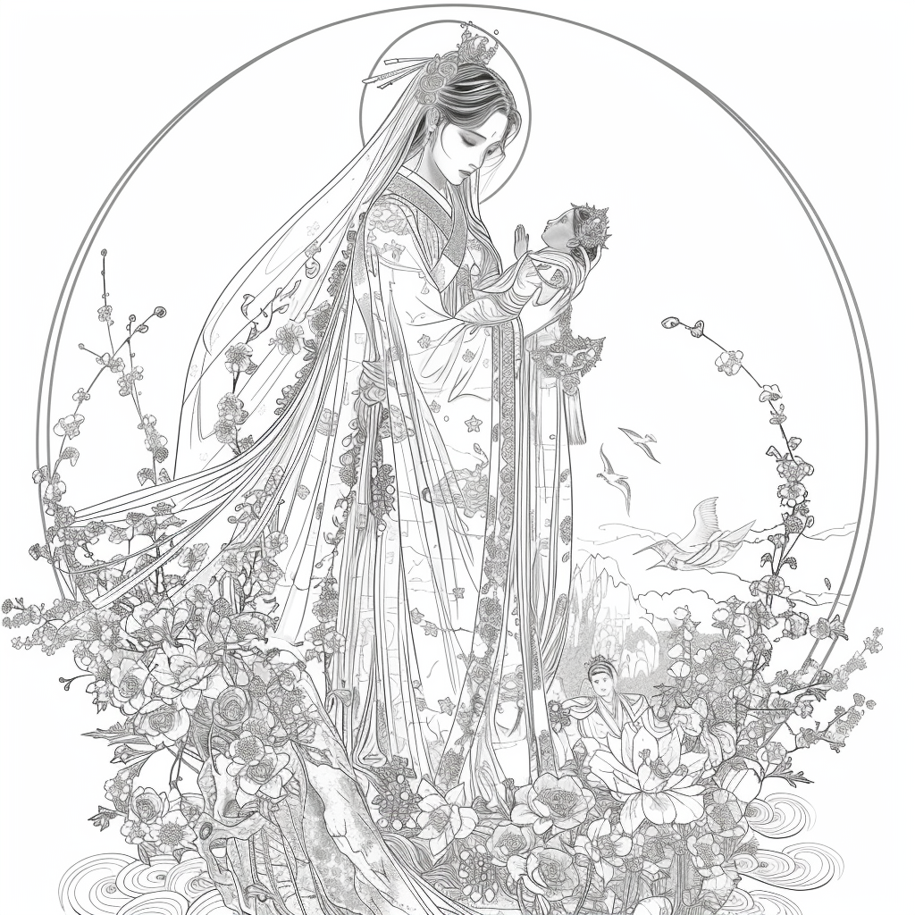 Harmony of eleganceGolden Dawn Princess of Blossoms