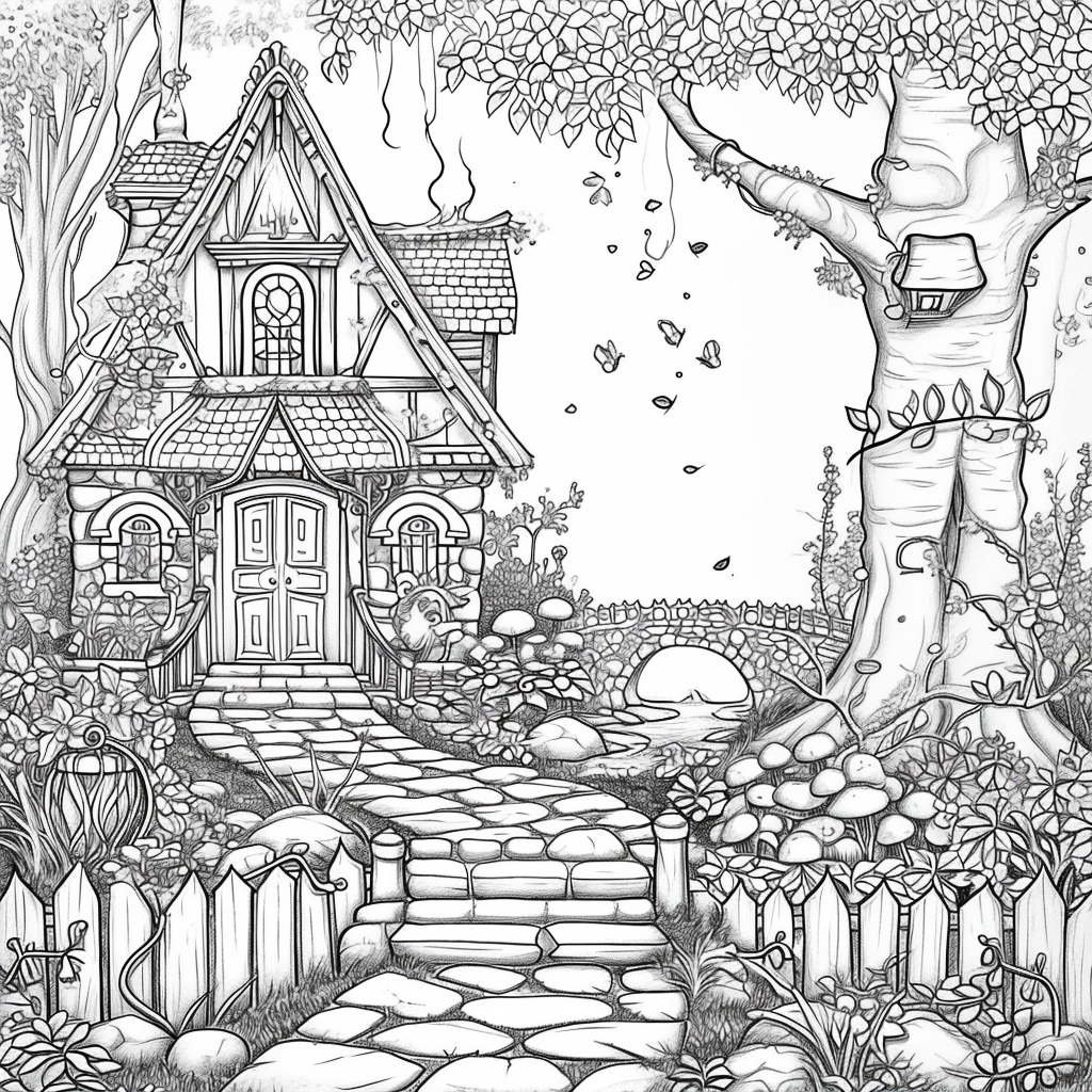 Whimsical Fairy Village – Enchanted Treehouse Homes in a Magical Land