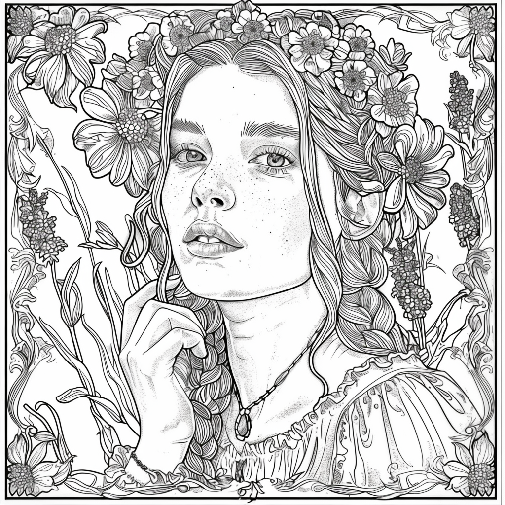 Blossoms of Grace – The Flower Maiden in Hanbok