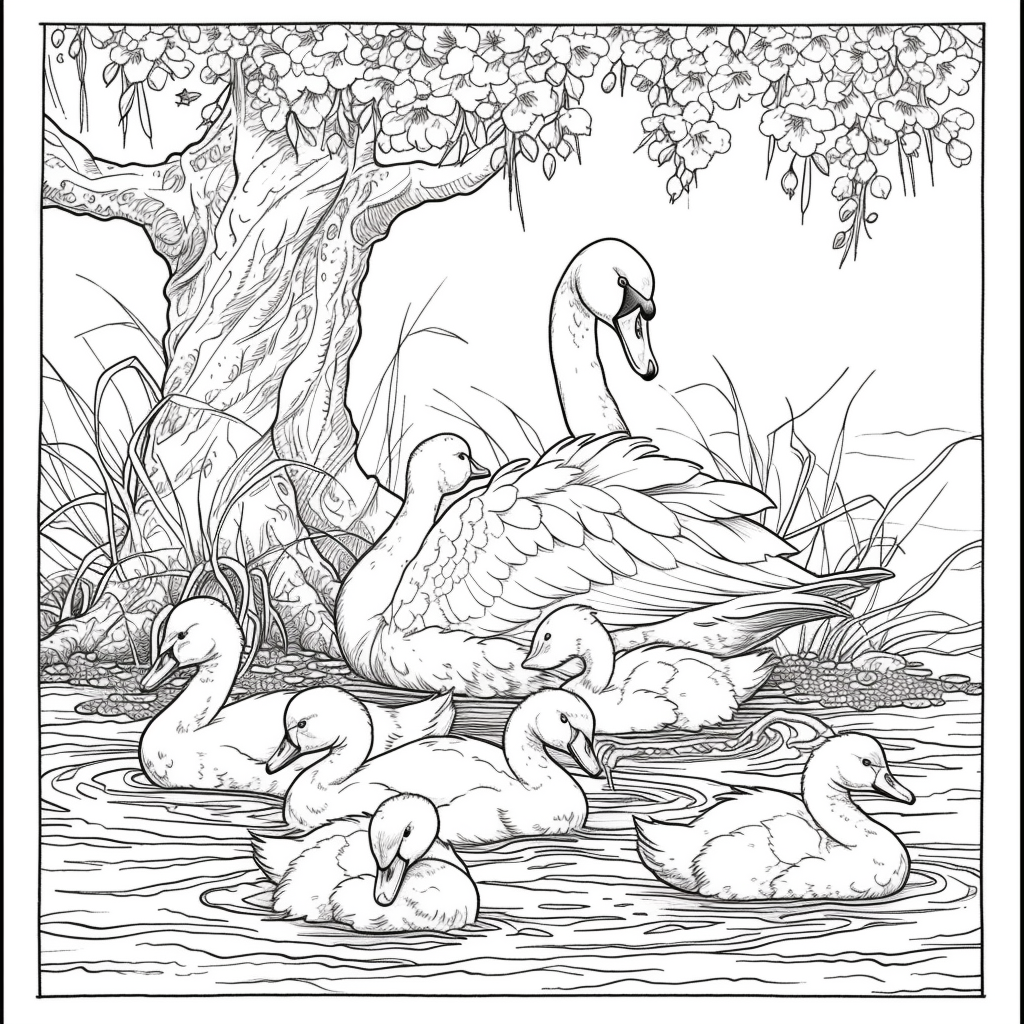 Swans of the Birch Forest
