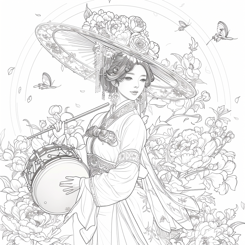 Blossoms of Elegance: Korean Maiden in Bloom