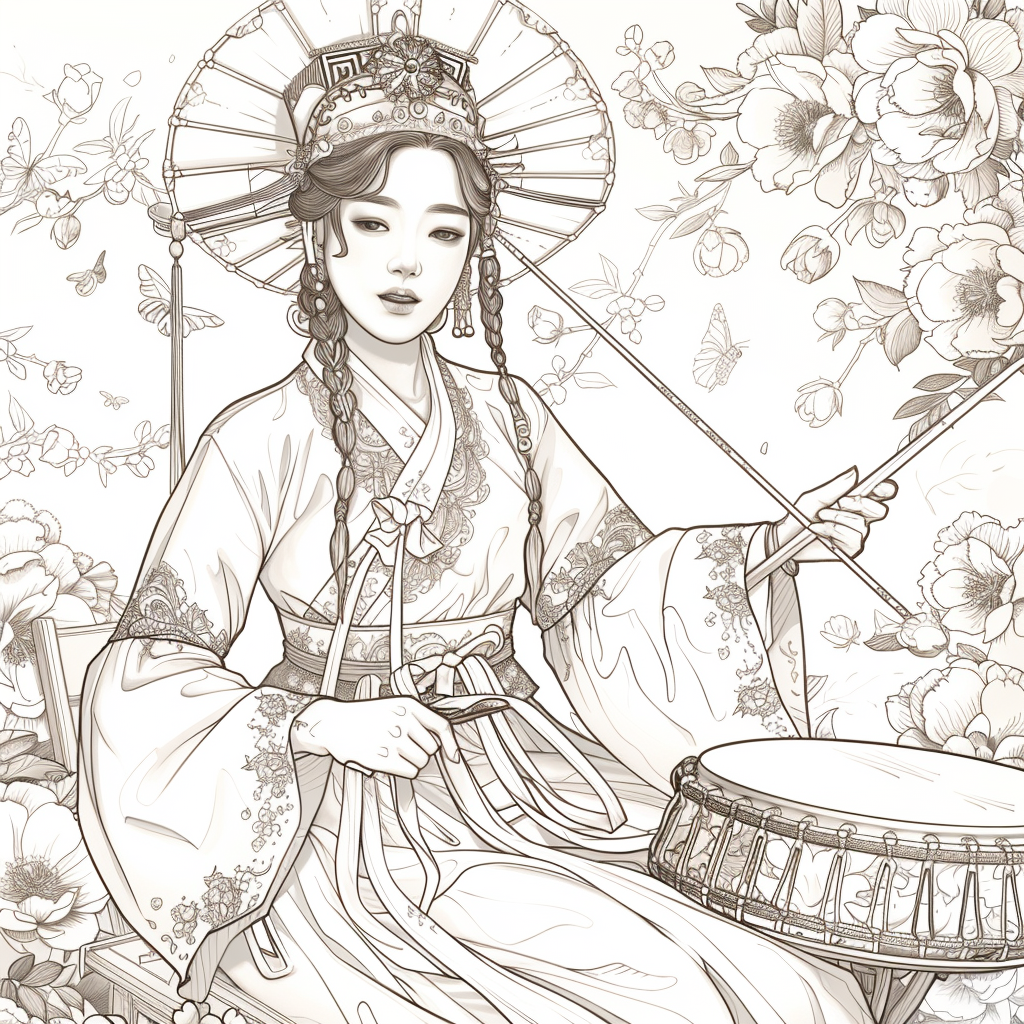 Blossoms of Elegance: Korean Maiden in Bloom