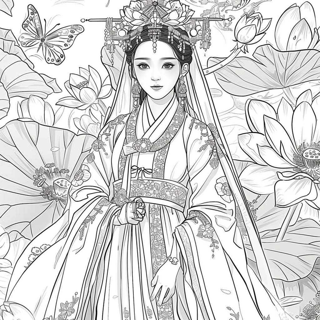 “The Lotus Bride of Eternal Elegance