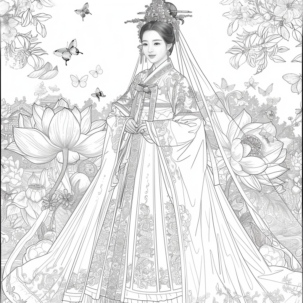 “The Lotus Bride of Eternal Elegance