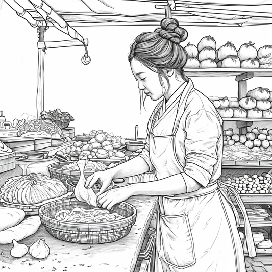 A Day at the Korean Street Market