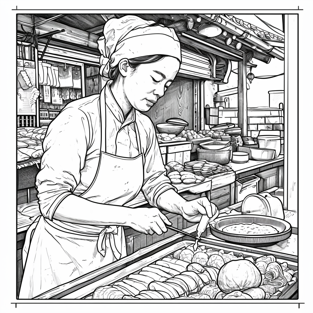 A Day at the Korean Street Market