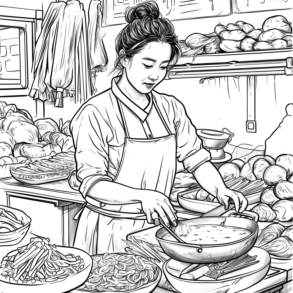 A Day at the Korean Street Market