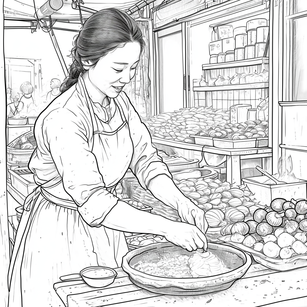 A Day at the Korean Street Market