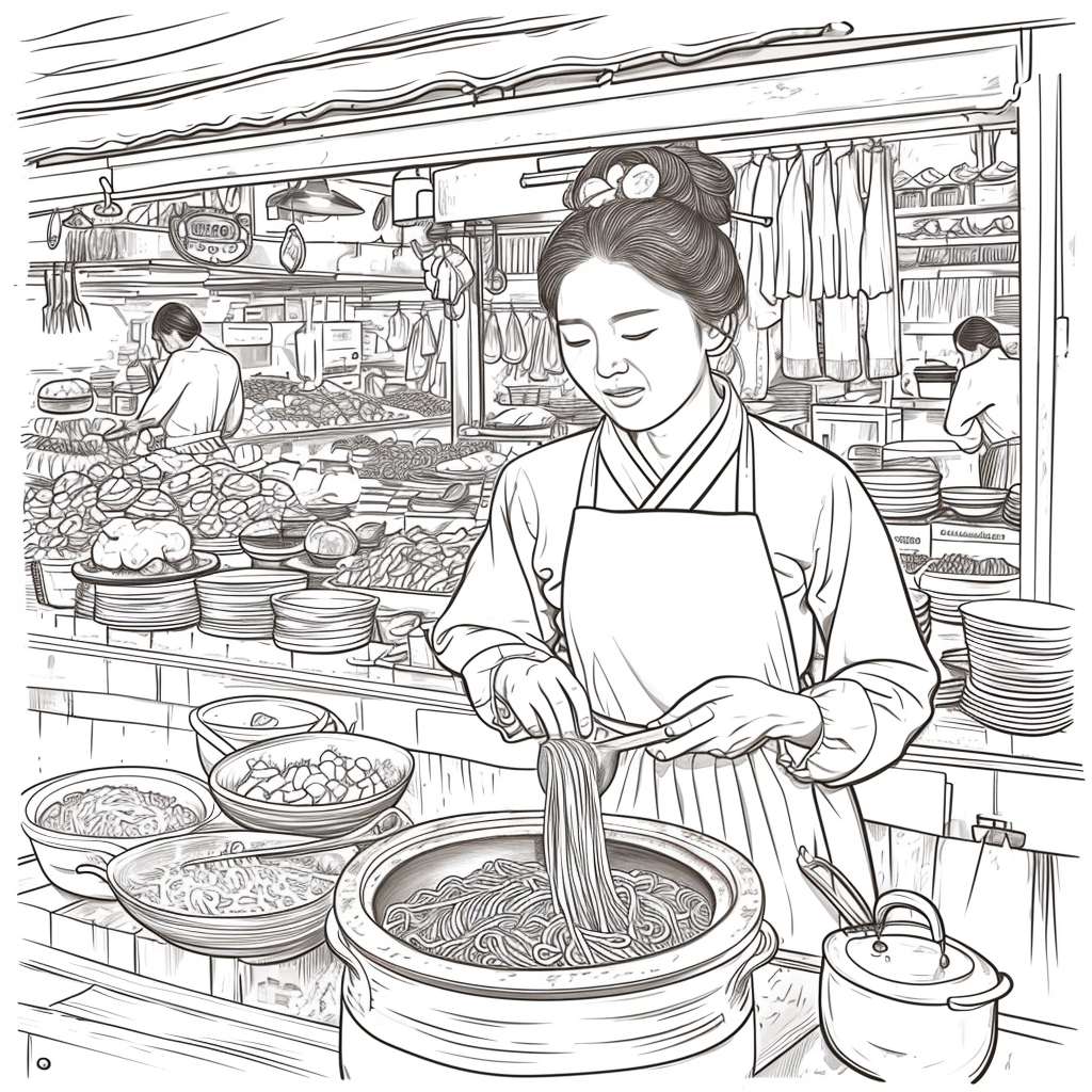 A Day at the Korean Street Market