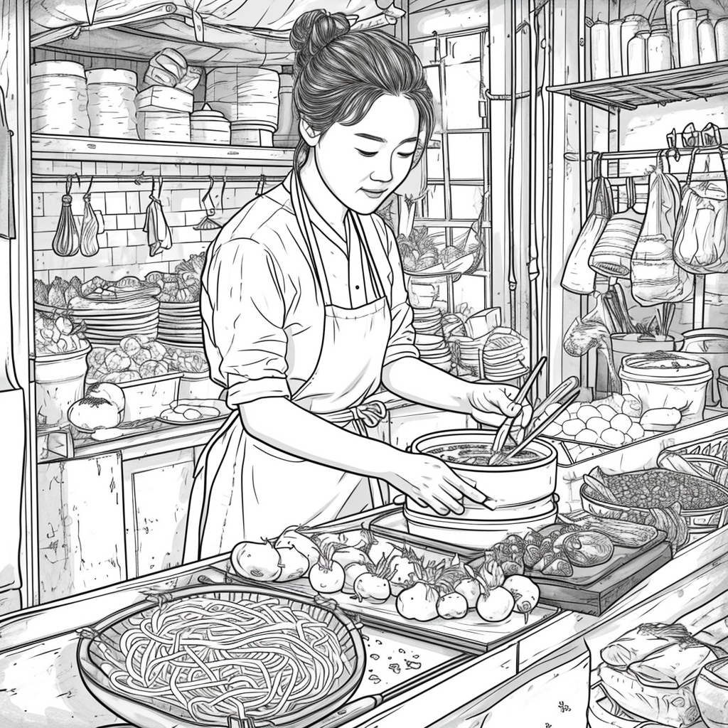 A Day at the Korean Street Market