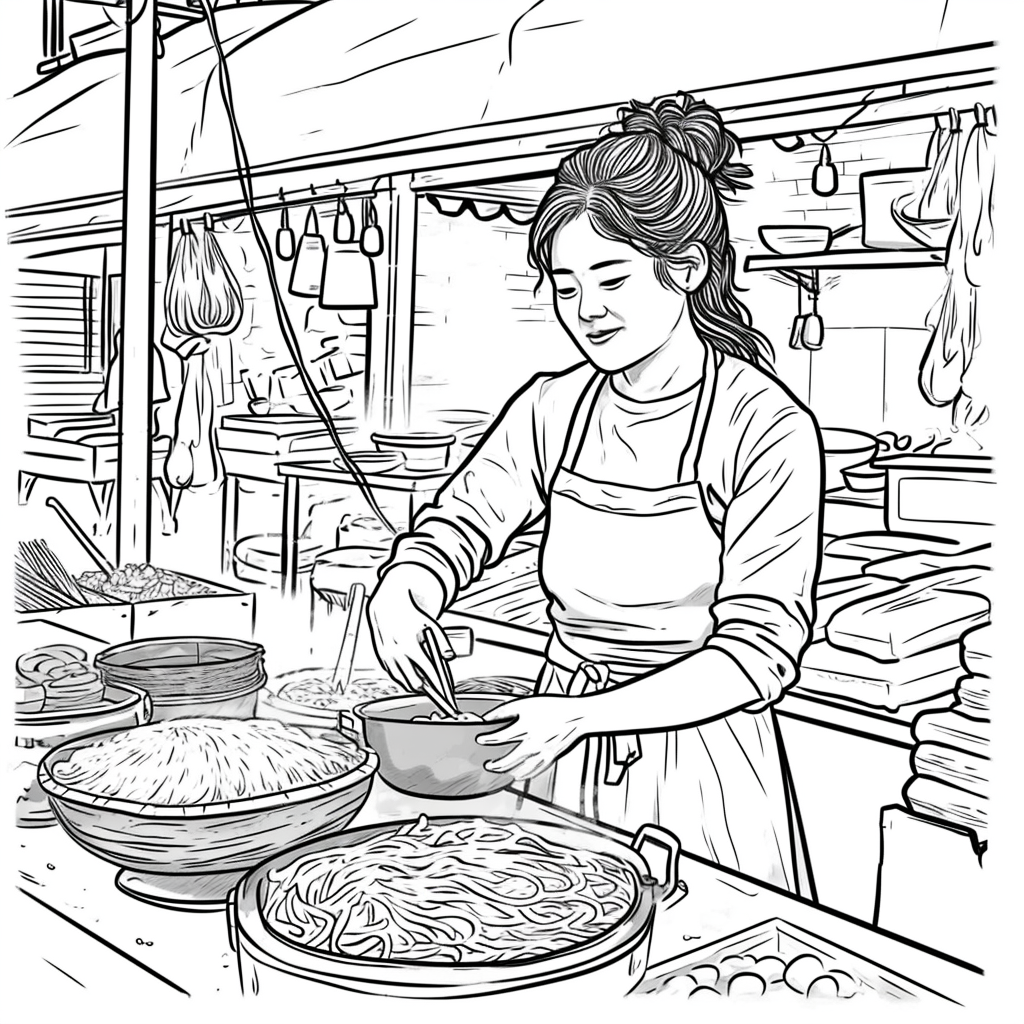 A Day at the Korean Street Market