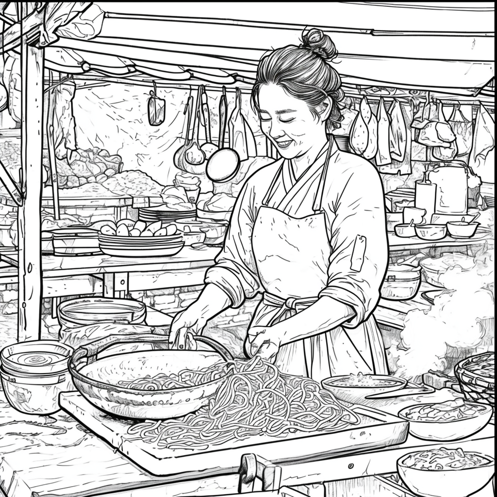 A Day at the Korean Street Market