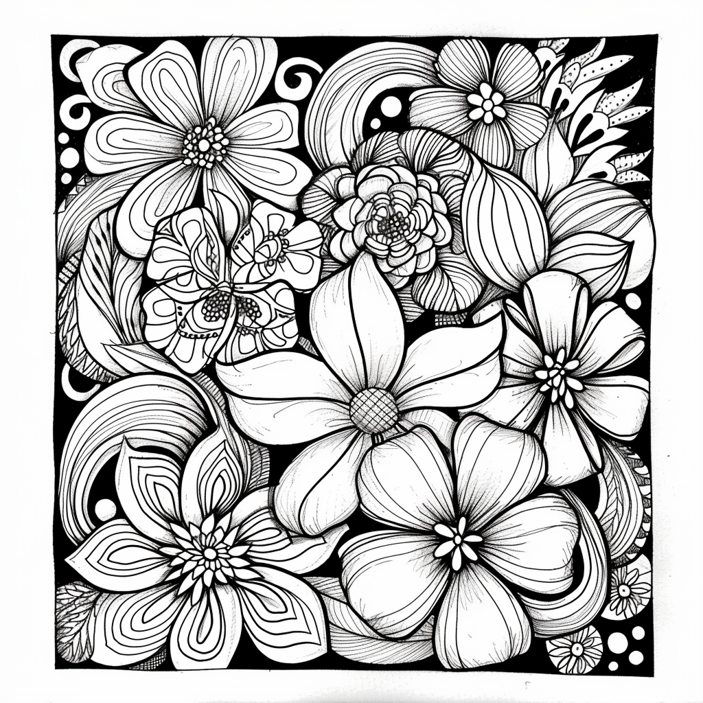 Whispers of Nature: A Zen Doodle Symphony