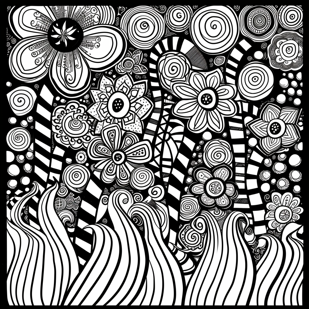 Whispers of Nature: A Zen Doodle Symphony