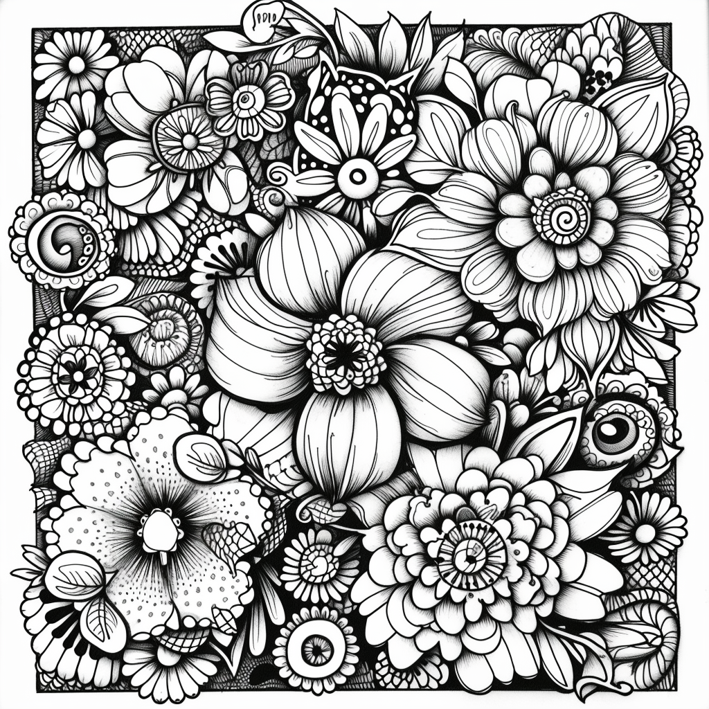 Whispers of Nature: A Zen Doodle Symphony