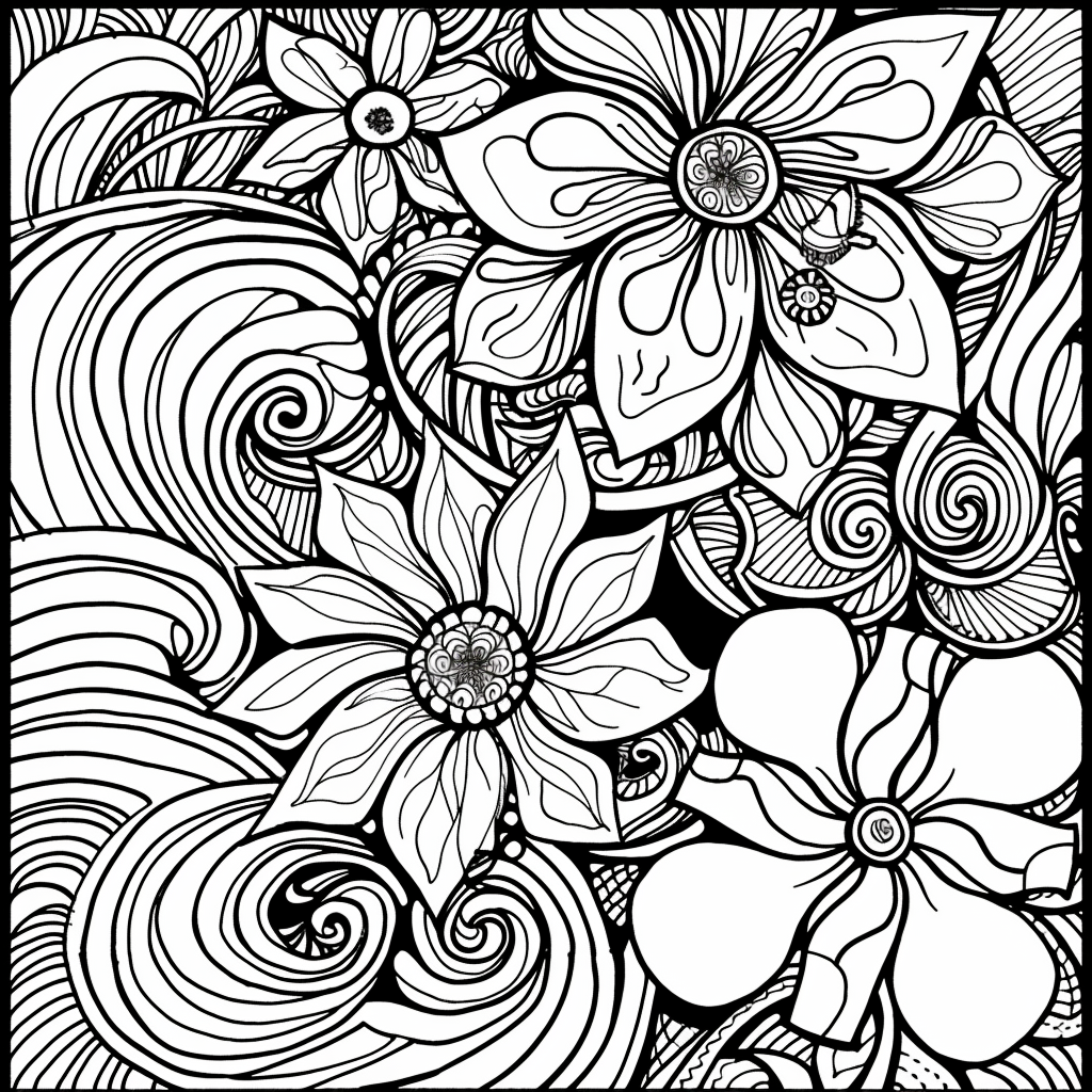 Whispers of Nature: A Zen Doodle Symphony