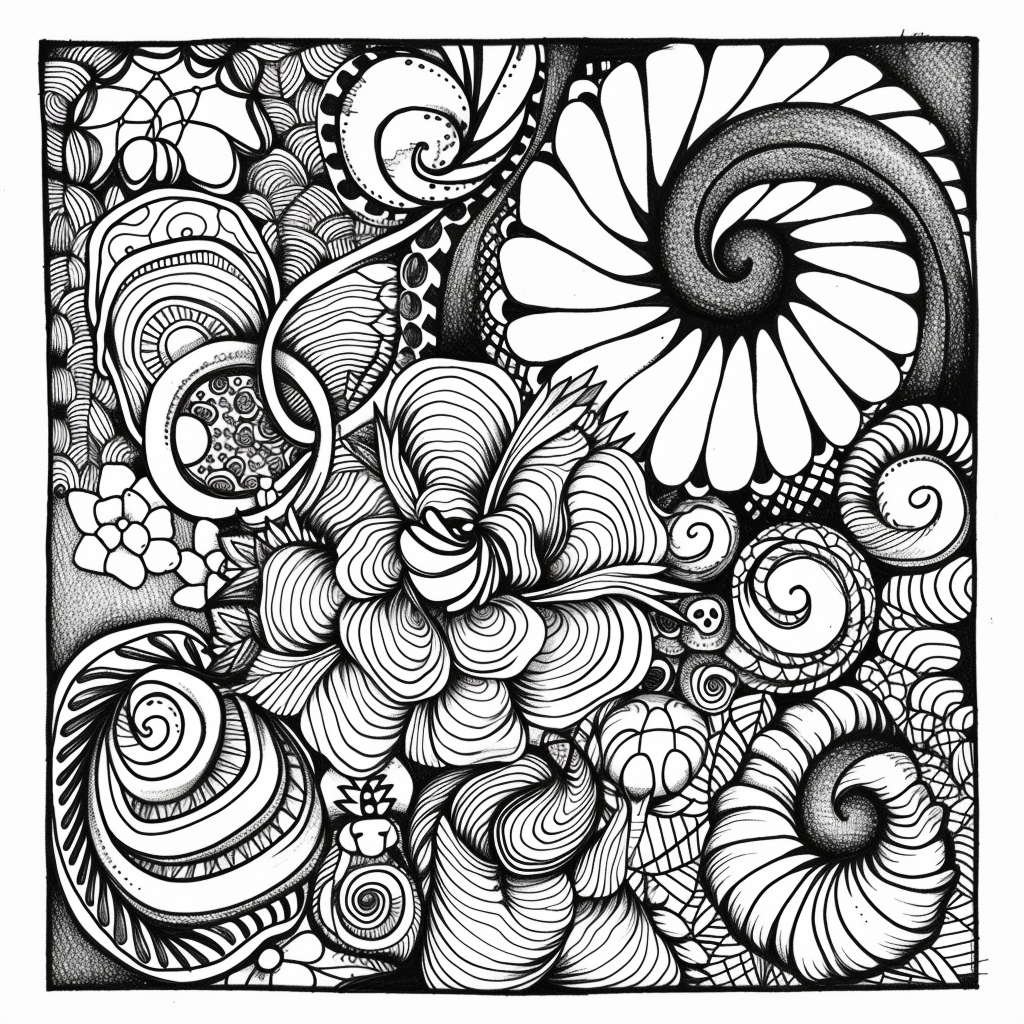 Whispers of Nature: A Zen Doodle Symphony