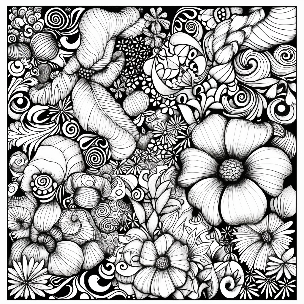 Whispers of Nature: A Zen Doodle Symphony