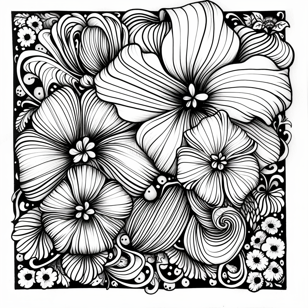 Whispers of Nature: A Zen Doodle Symphony