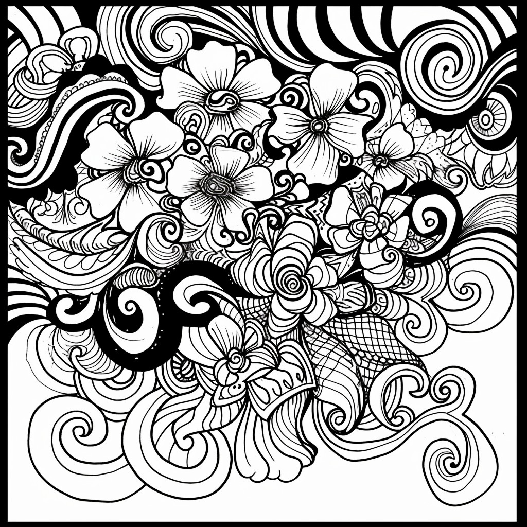 Whispers of Nature: A Zen Doodle Symphony