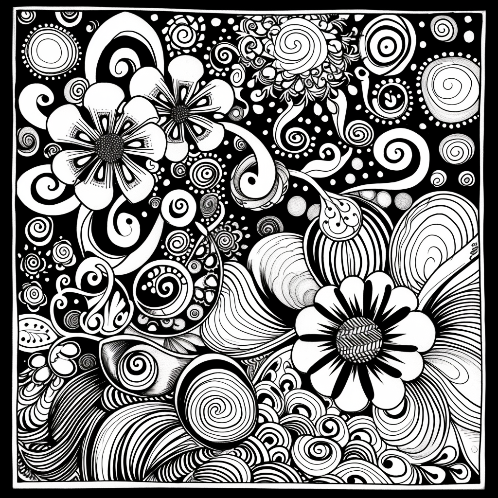 Whispers of Nature: A Zen Doodle Symphony