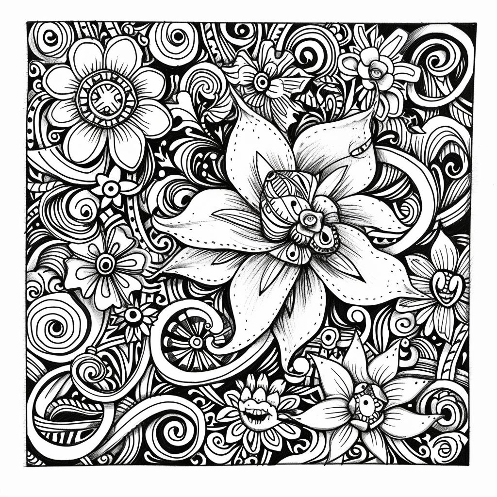 Whispers of Nature: A Zen Doodle Symphony