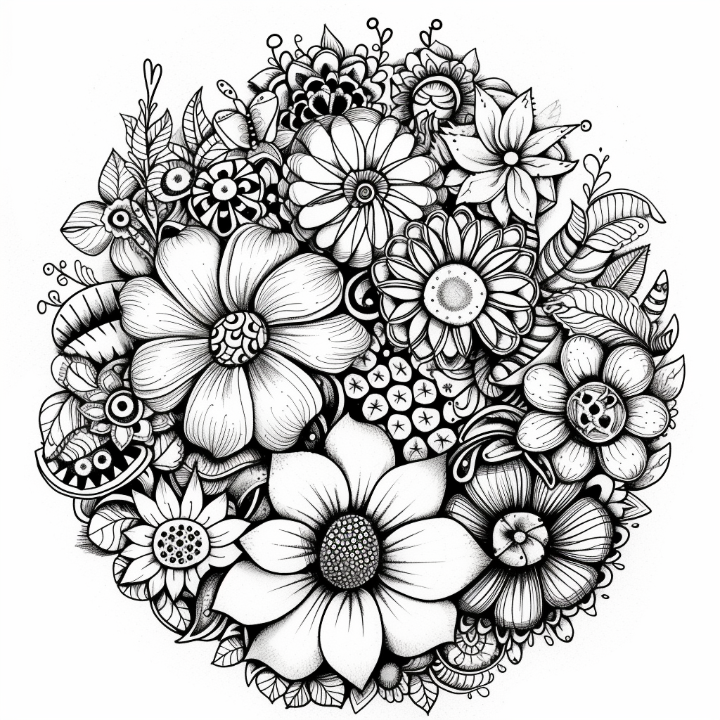 Whispers of Nature: A Zen Doodle Symphony