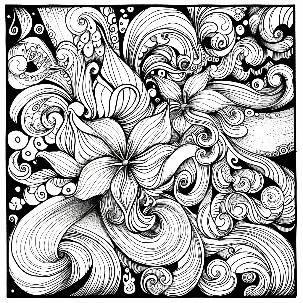 Whispers of Nature: A Zen Doodle Symphony
