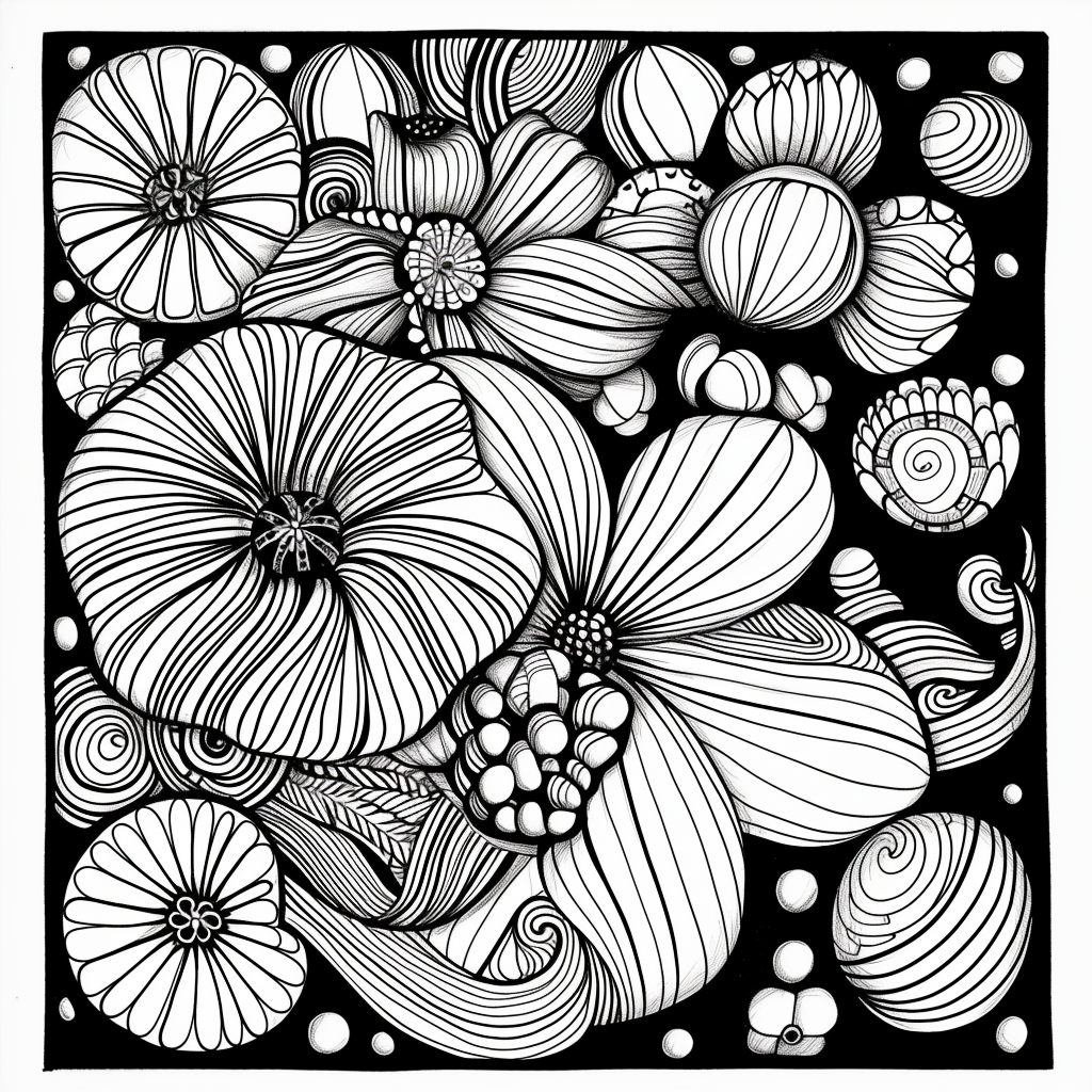 Whispers of Nature: A Zen Doodle Symphony