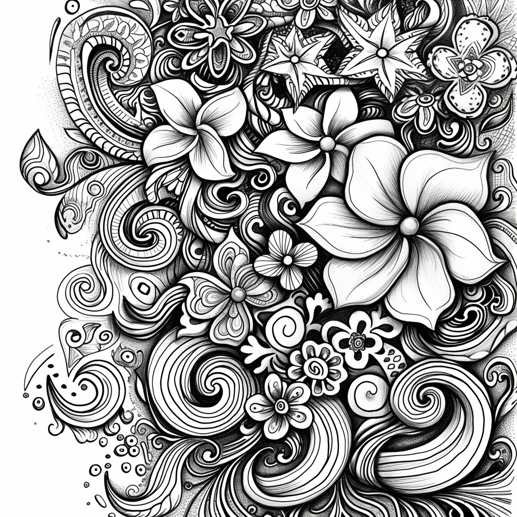 Whispers of Nature: A Zen Doodle Symphony