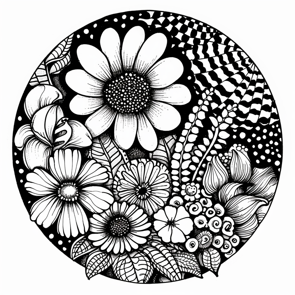 Whispers of Nature: A Zen Doodle Symphony