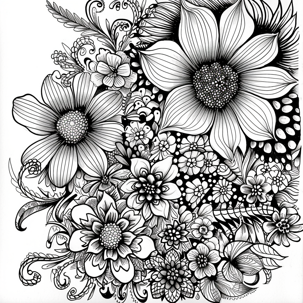 Whispers of Nature: A Zen Doodle Symphony