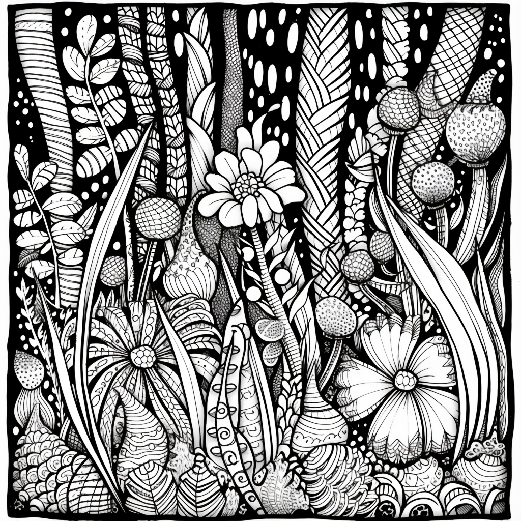 Whispers of Nature: A Zen Doodle Symphony