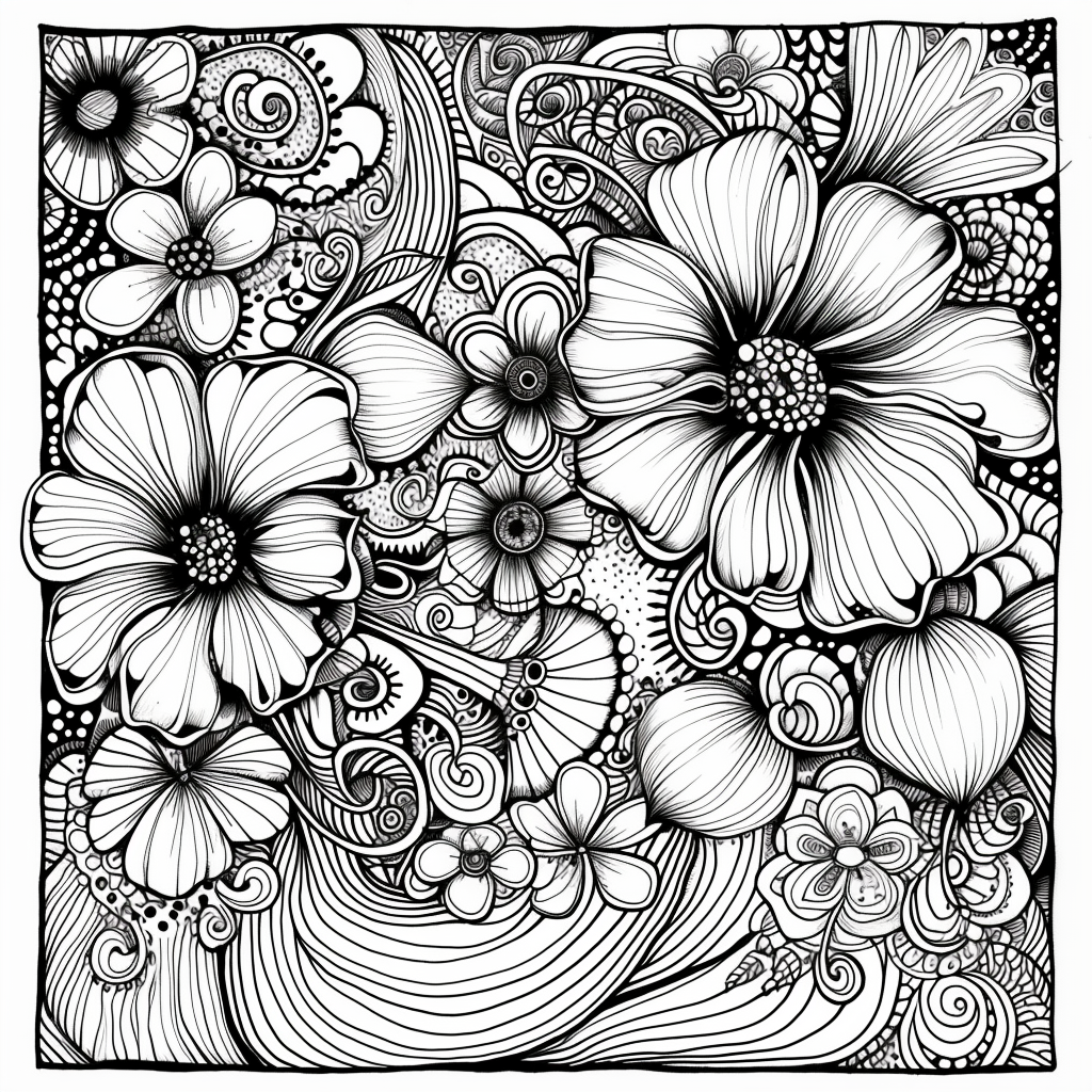 Whispers of Nature: A Zen Doodle Symphony