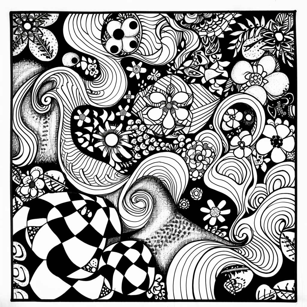 Whispers of Nature: A Zen Doodle Symphony